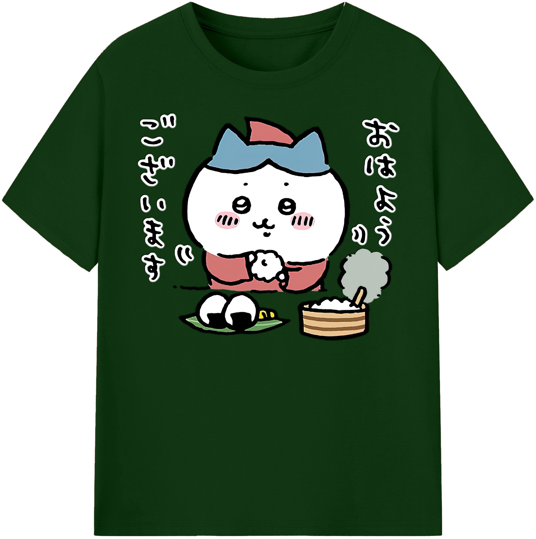（画像用） ちいかわ ハチワレ Chii-kawa hachiware 綿100％半袖Tシャツ（フロントプリント）